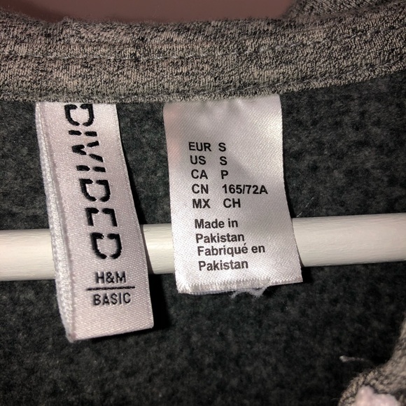 H&M Grey Zip Up Sweatshirt - Picture 3 of 3